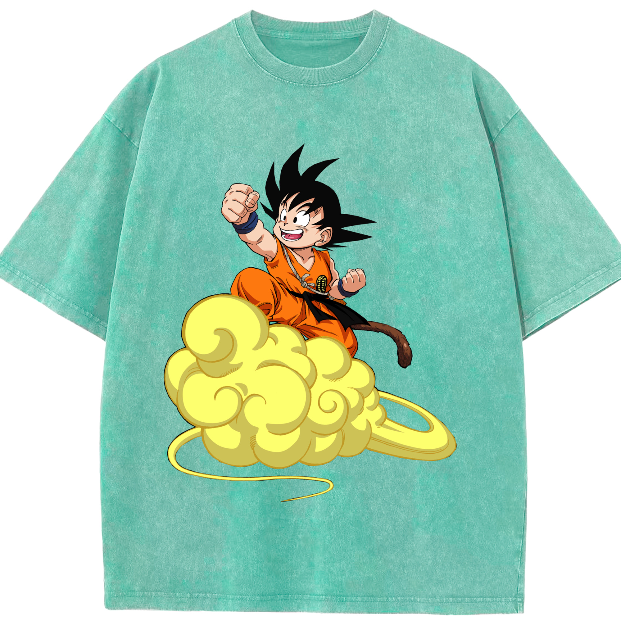 ドラゴンボール 孫悟空（そん ごくう）Son Goku カカロット DRAGON BALL Kakarotto 綿100% ヴィンテージ風 半袖Tシャツ（フロントプリント）